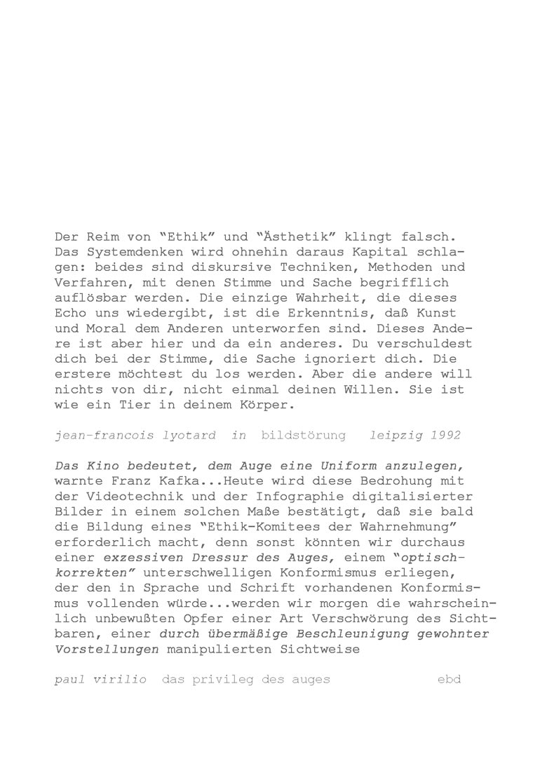 j fr lyotard  das zweifache andere / p virilio  privileg des auges    leipzig1992  ss18/54    (digit.kat. 2010)  